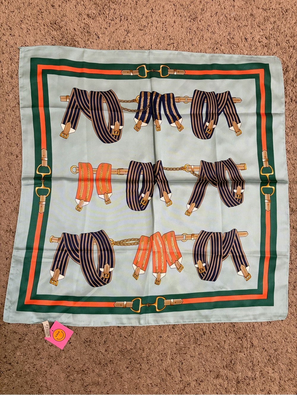 Dressed in Lala Chain Pattern Scarf, Equestrian Theme, New with Tags
